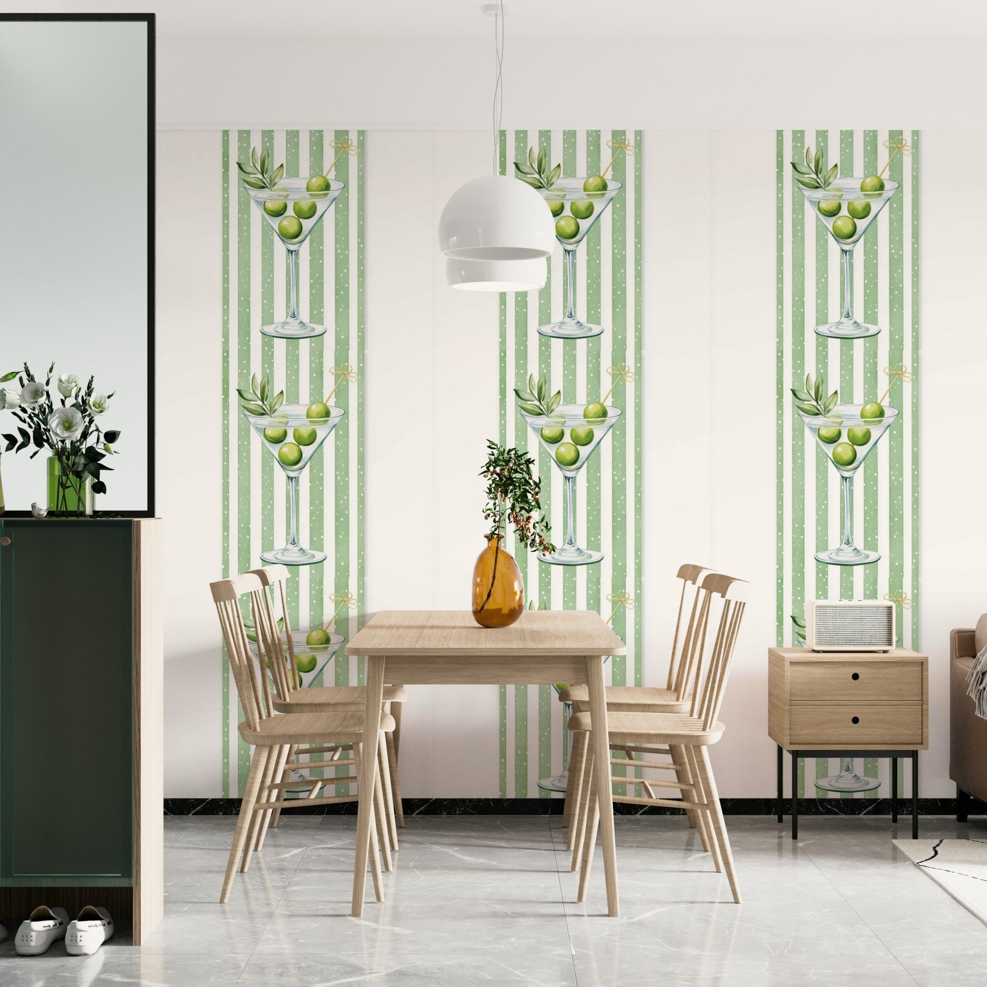 The style is modern and chic.

