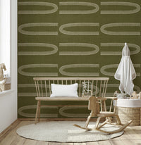 A graceful subtle pattern wall mural in cool, natural tones.

