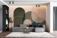 Bedroom with Olive Peach Harmony wallpaper

