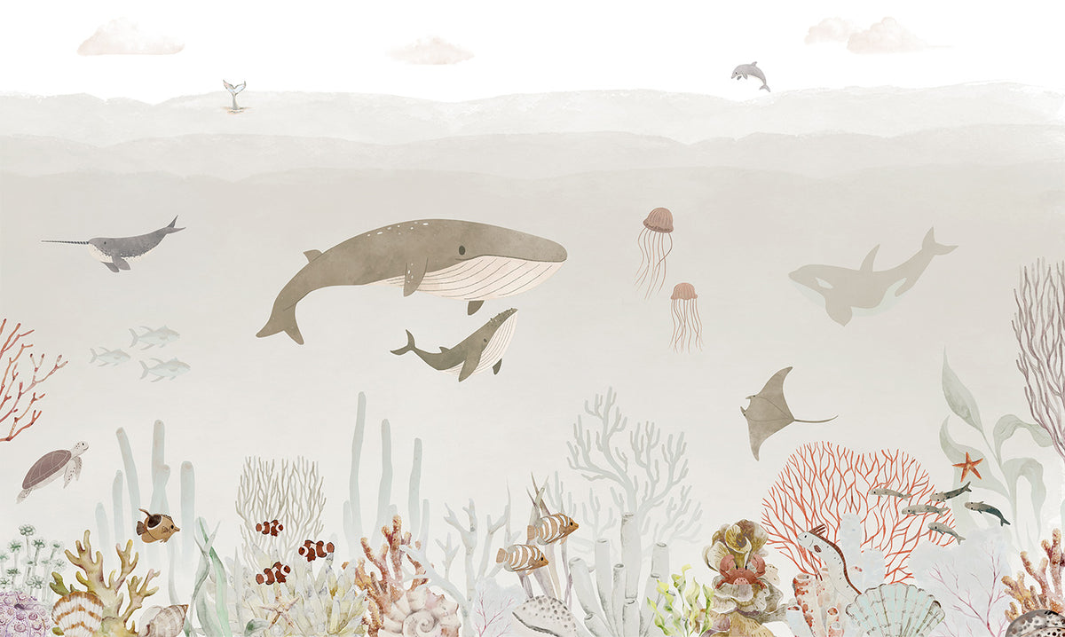 Sensational Sea Brown Wall Mural in your room — zoomed