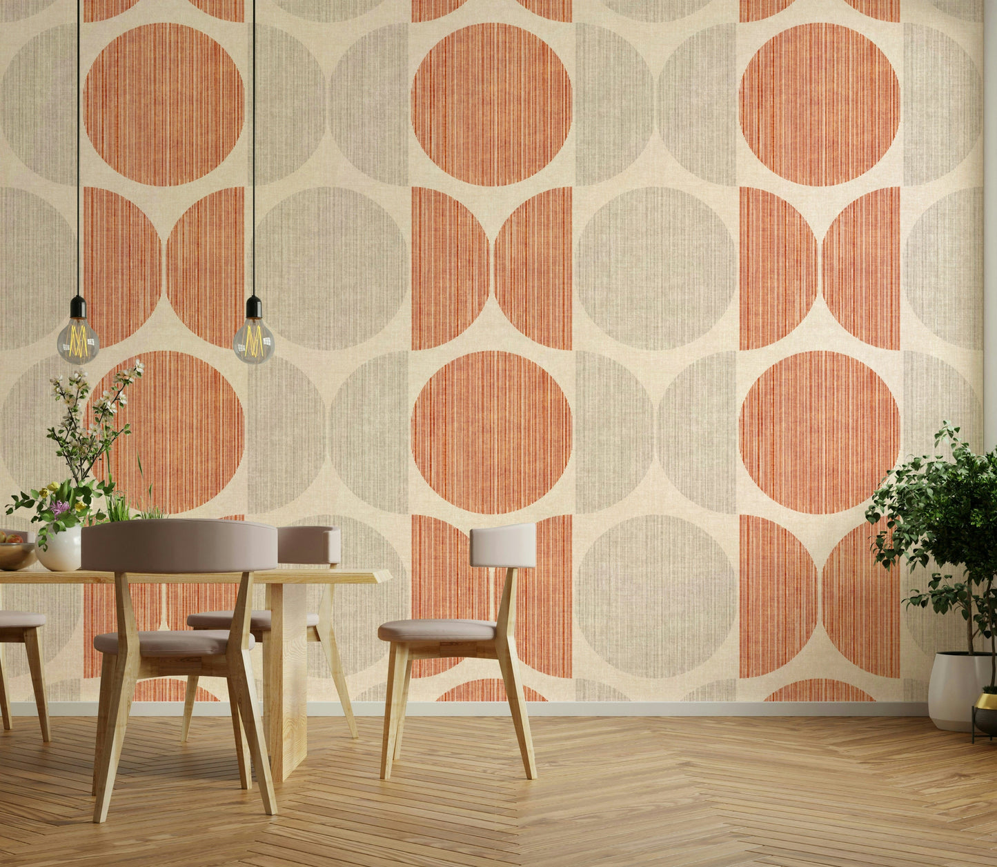 A classic Bauhaus style wallpaper for walls.

