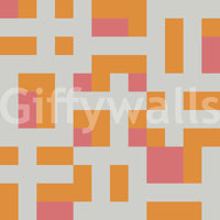 A calming modern pattern wallpaper mural that defines a space.


