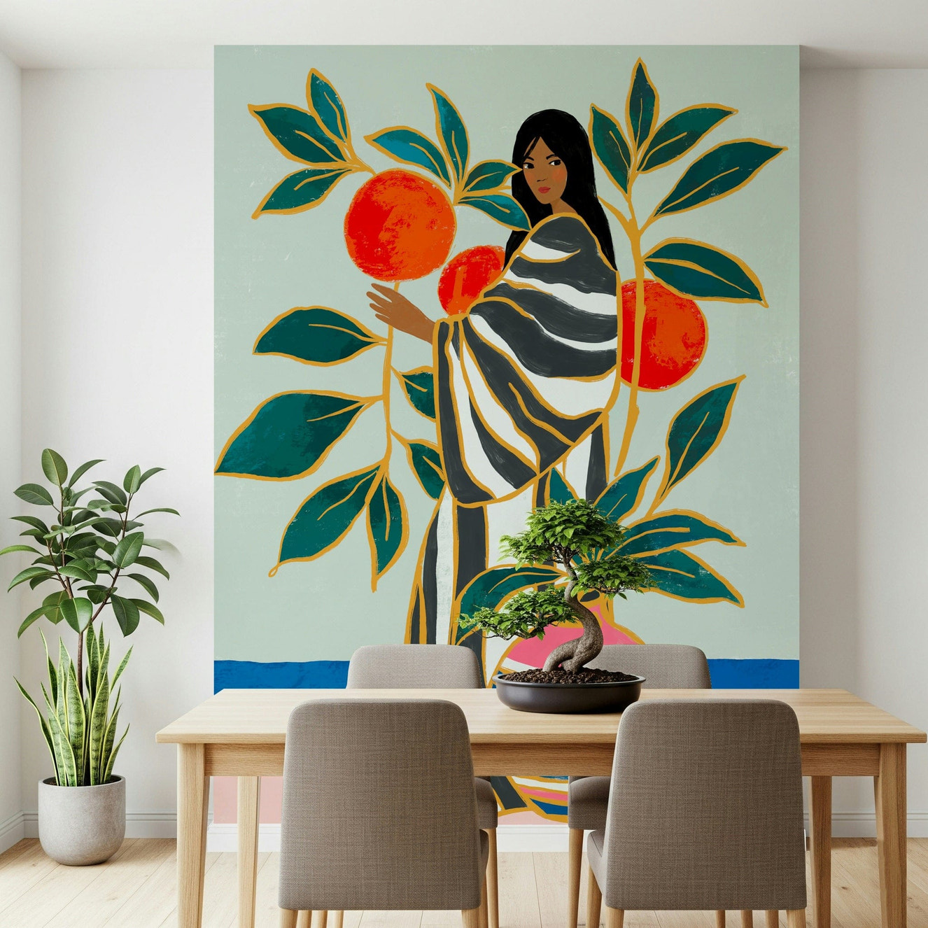 The Keeper of Oranges Wall Mural