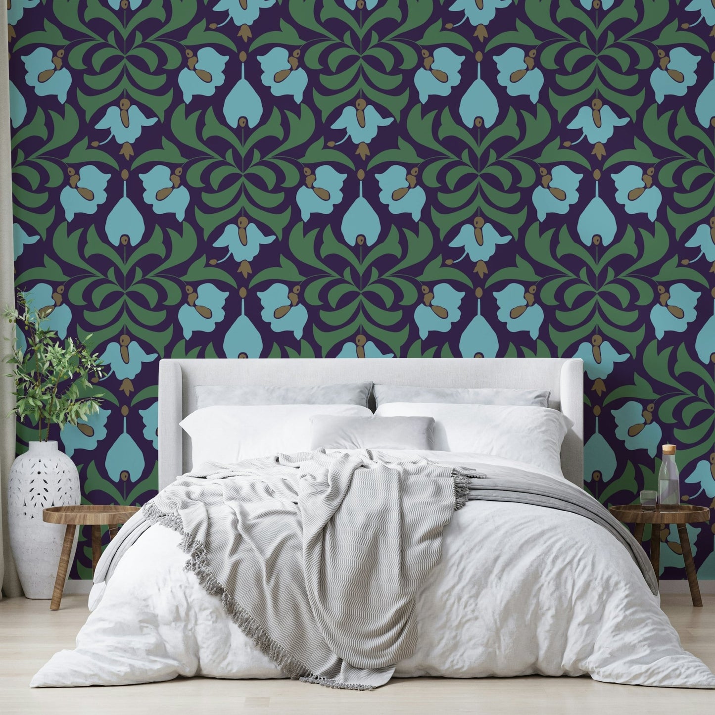 Features intricate Art Nouveau inspired designs.
