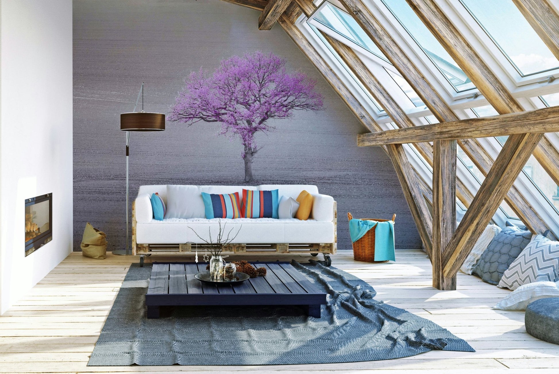 orchid tree serenity wall mural

