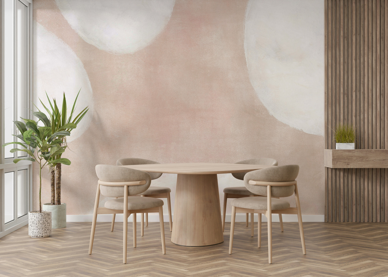 Organic abstract wallpaper design

