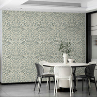 Elegant flowing wallpaper in soft, earthy tones

