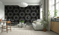 Luxurious wallpaper with earthy tones and organic design

