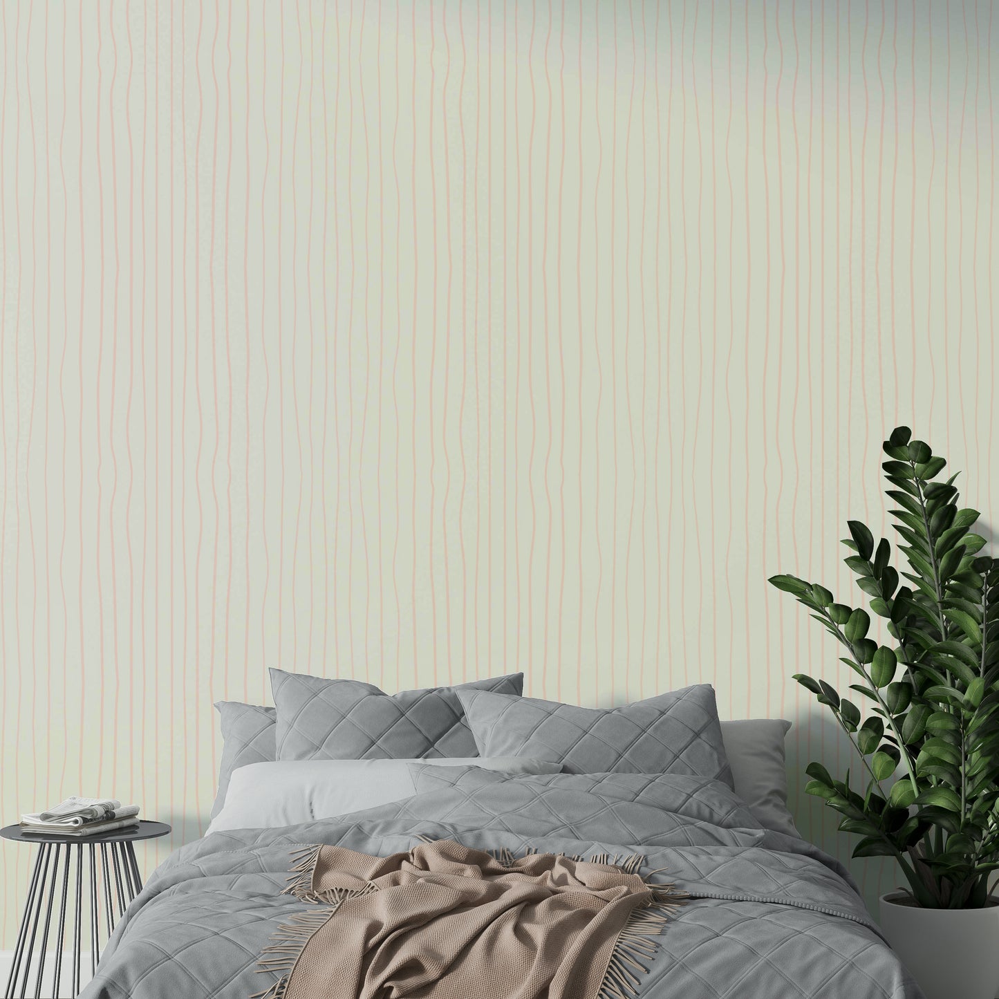 Subtle wallpaper with fluid pink patterns

