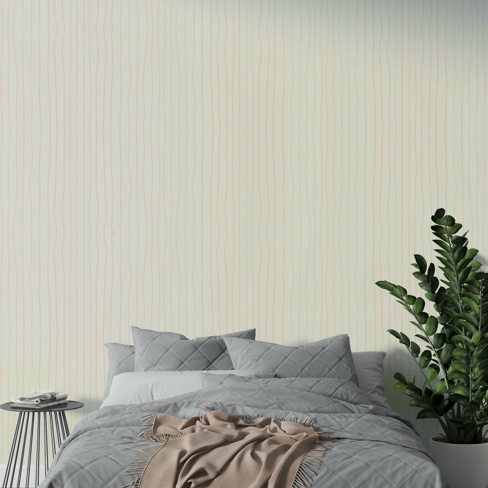 Subtle wallpaper with fluid pink patterns

