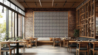 Elegant botanical wallpaper in taupe hues

