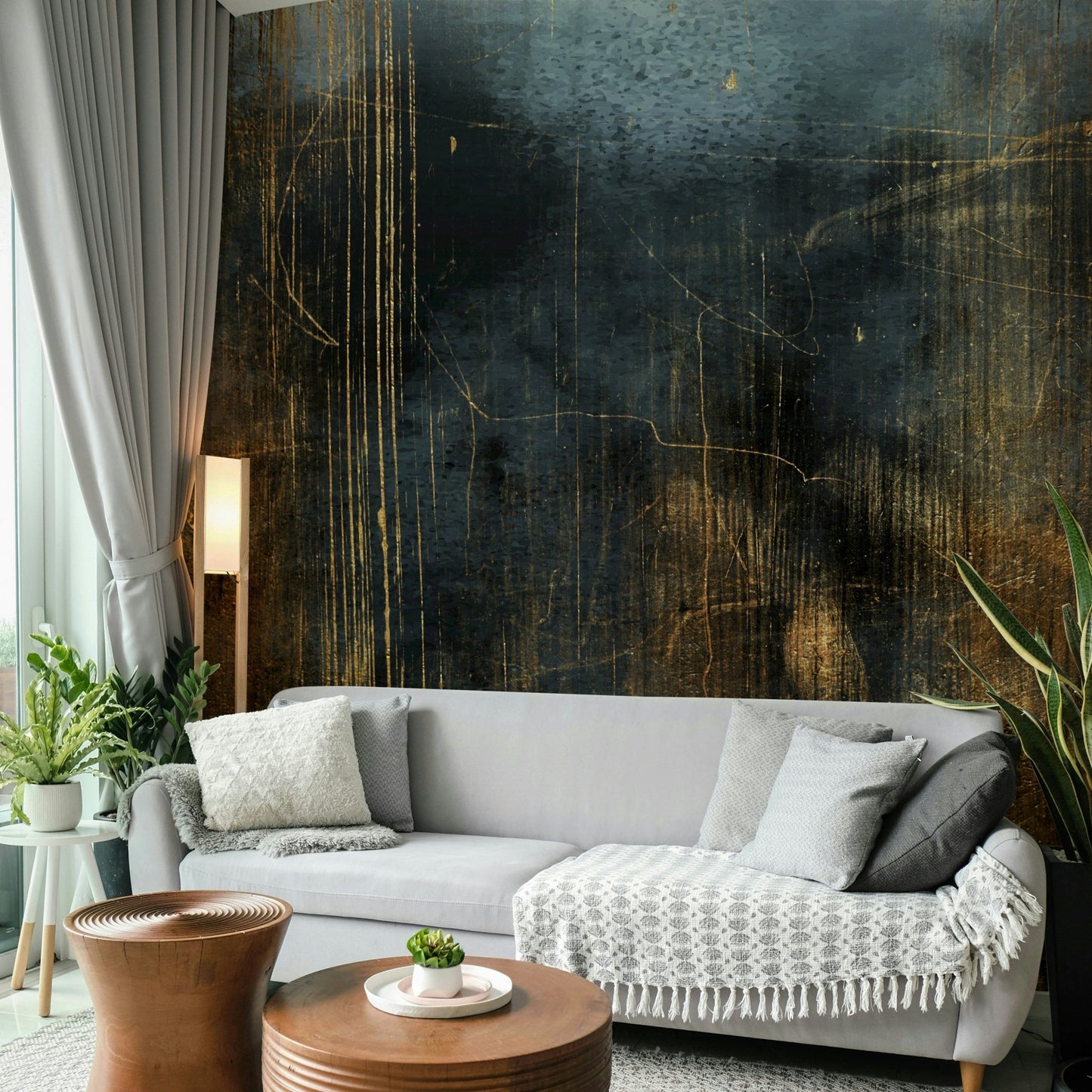 Orphelia Wall Mural on a subtly textured wall.

