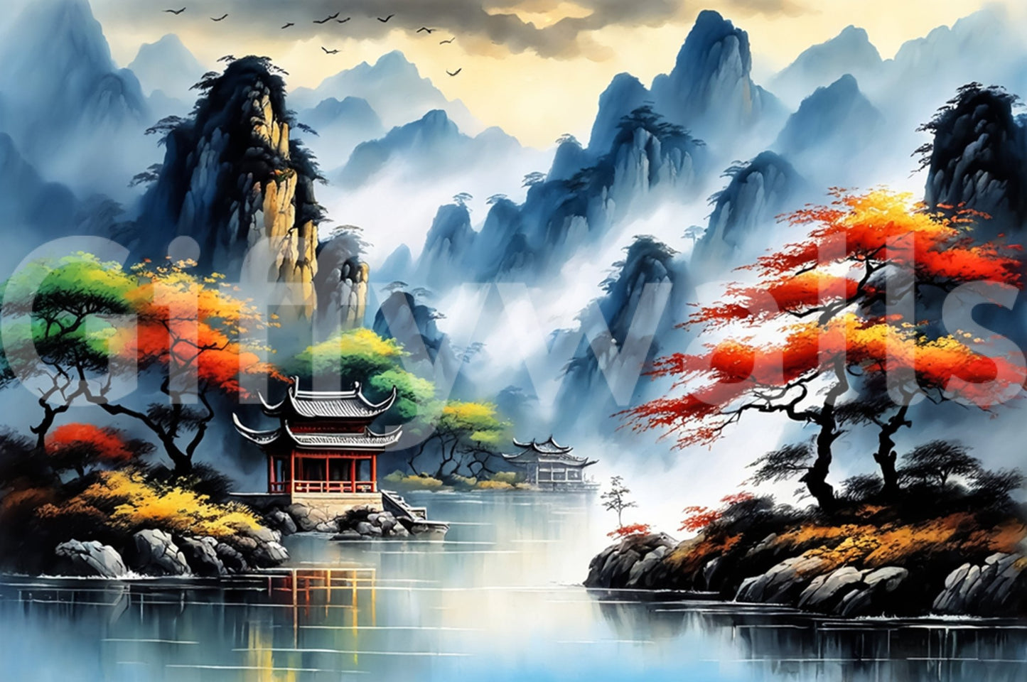 The image has a profound and calming mood.
