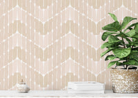 Vibrant chevron grey wallpaper with paint strokes for dynamic spaces.
