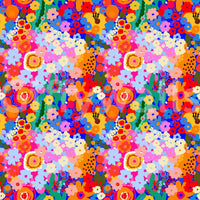 Bloom Spring Colorful Flowers Wallpaper for wall bright botanical print