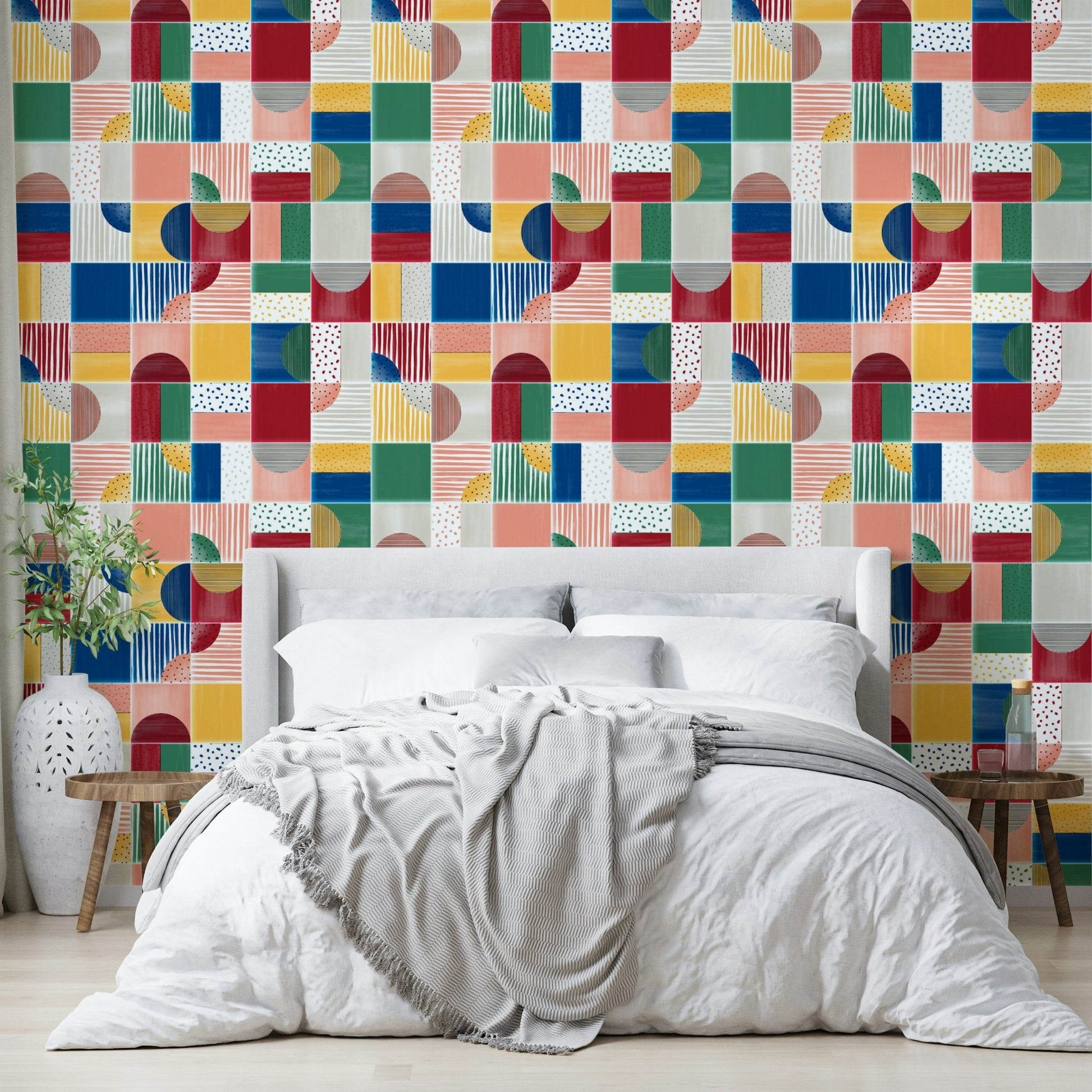 Hand-painted party wall mural
