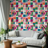 Painted tile design for children’s walls
