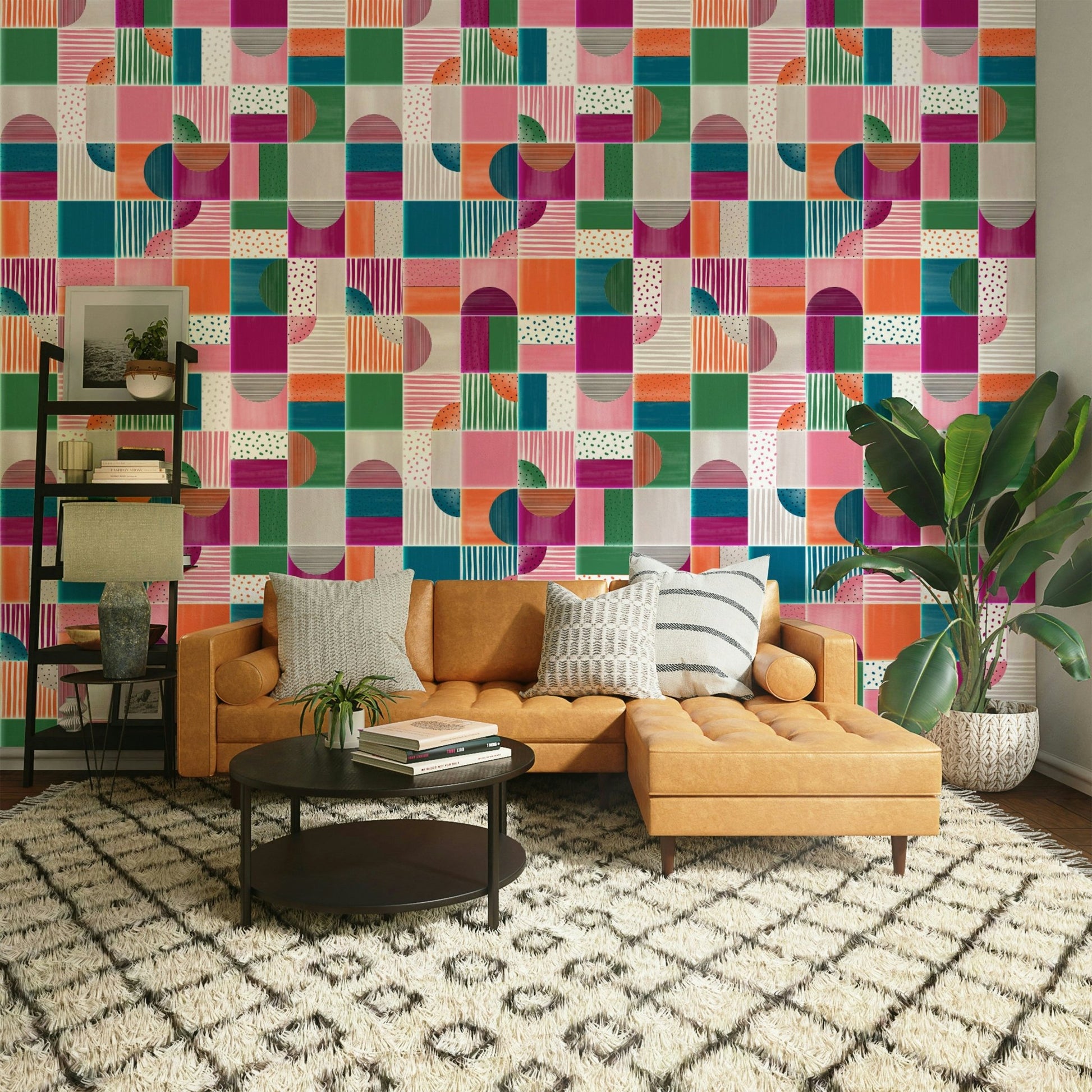 Colorful blocks wallpaper for walls
