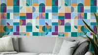 Cheerful wall mural for kids' spaces
