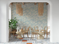 Light cream petal effect wall mural, Painted Petals Calm, quiet decorative art.