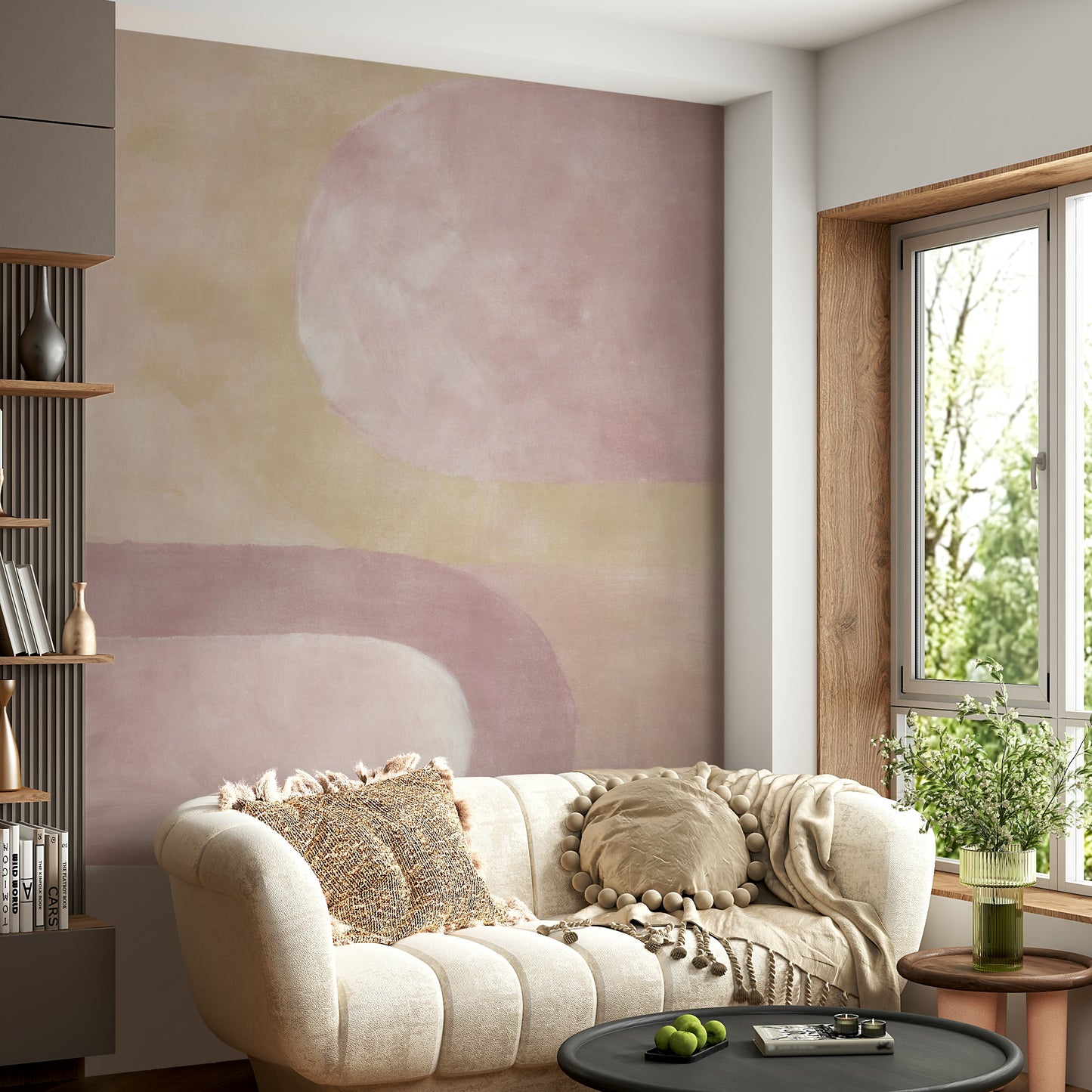 Modern abstract wallpaper with soft hues

