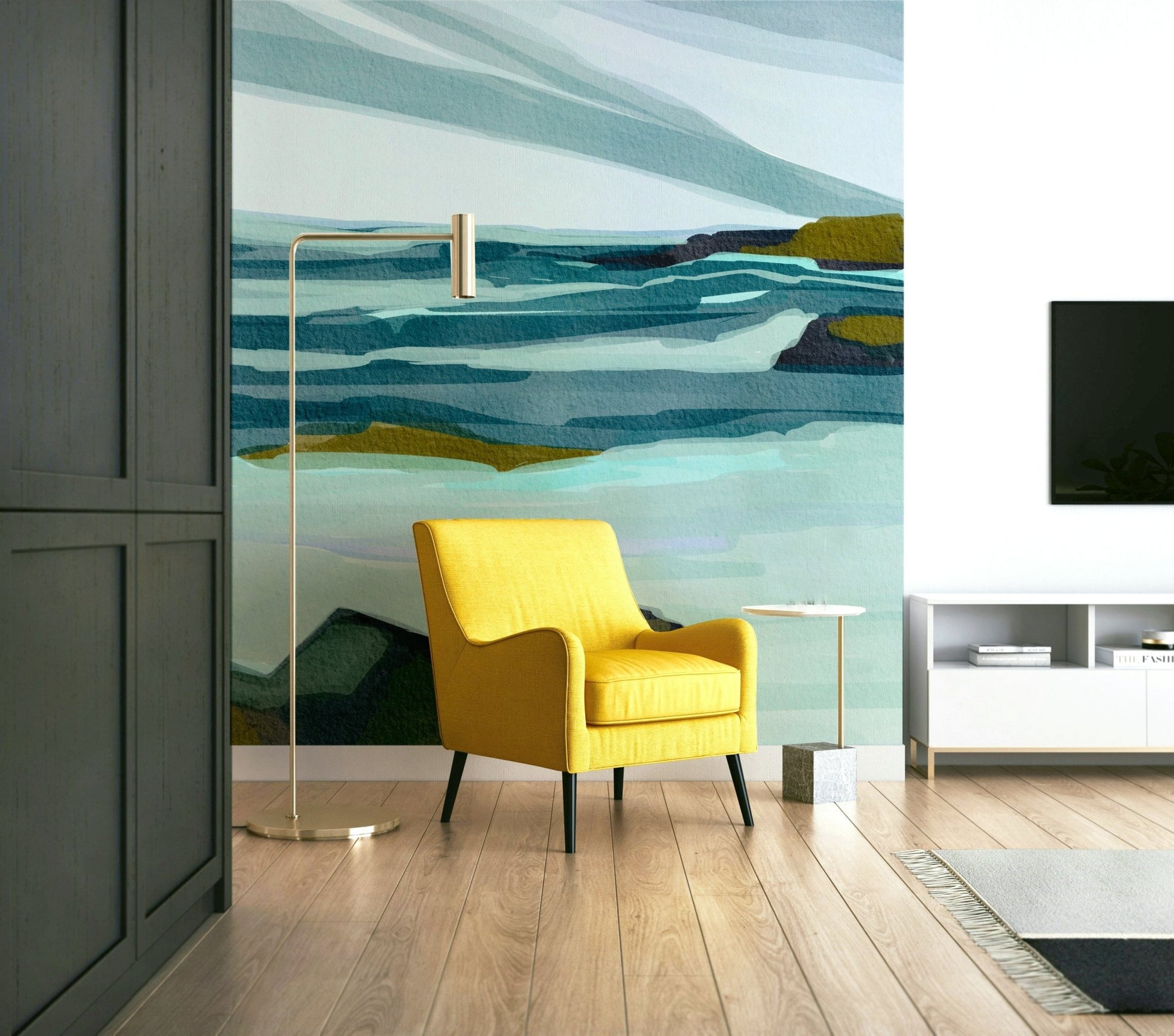 The design has a very calming and serene effect on the space.

