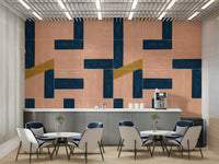 Colorful painted tiles mural with intricate, artistic designs

