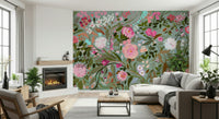 A serene watercolor flower wall mural for your decor.

