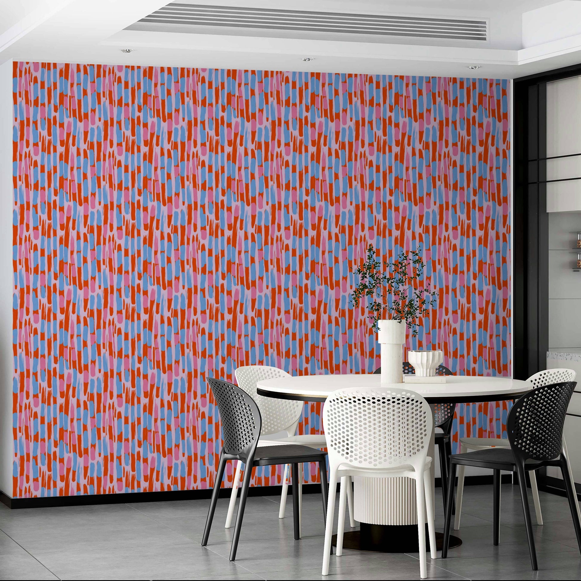 Painterly Pulse colorful wallpaper for walls

