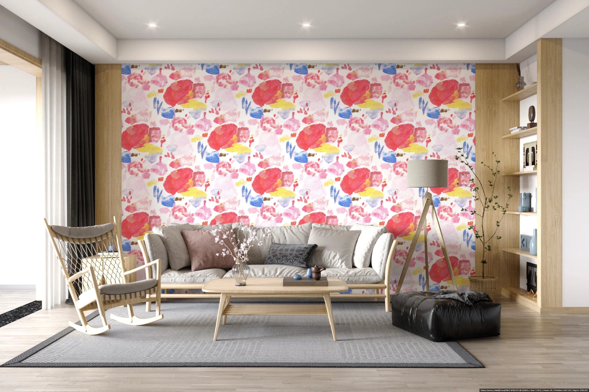 Palette of Bright Colorful Brushstrokes Wallpaper⁠