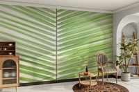 Mural wallpaper with green palm leaves

