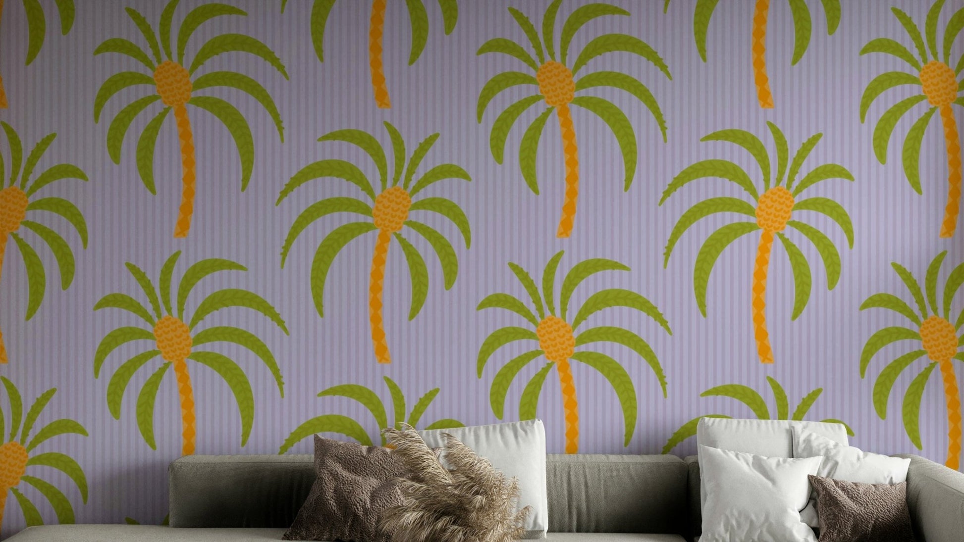 The colors are soft, natural tones like green, beige, and white.

