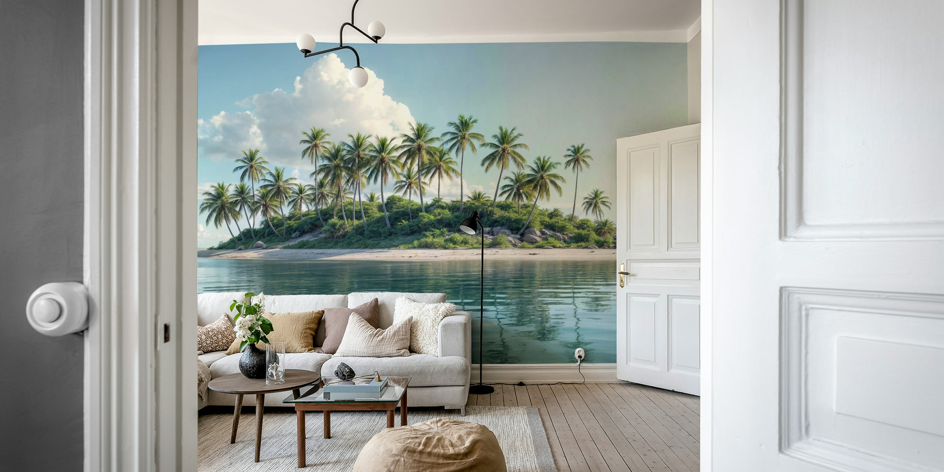 Lush botanical home décor for a cozy master bedroom.
