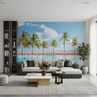 Palm Pool Escape Wall Mural
