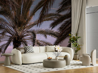 Palm Sky Serenity mural adding a relaxing, coastal vibe to any interior space.