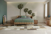Palm Trees at the Beach Vintage Wall Mural with sunset hues


