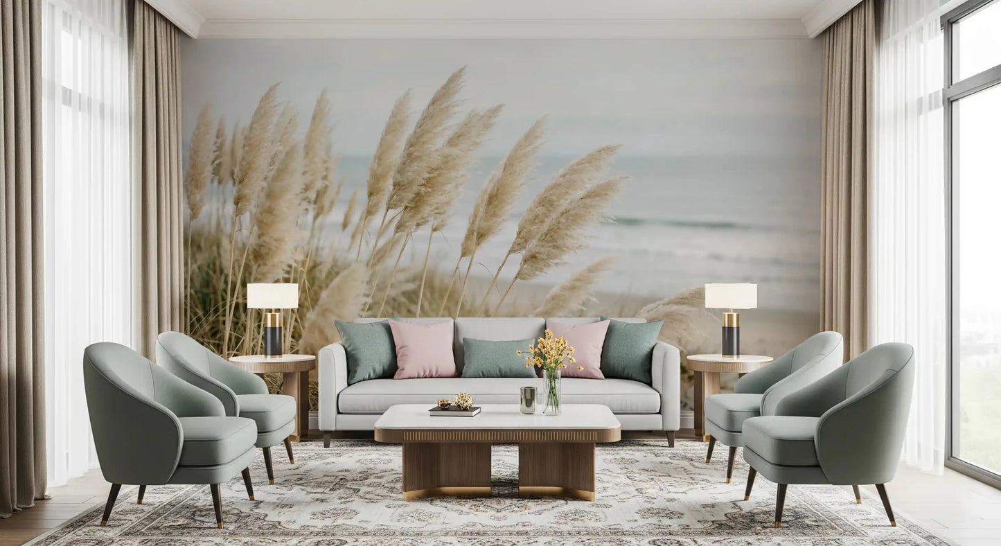 Pampas Whisper Wall Mural