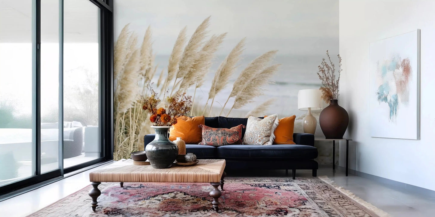 Pampas Whisper Wall Mural