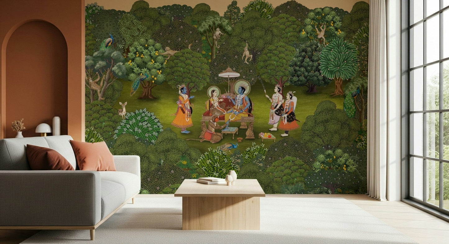 Panchavati Vihar mural artwork with forest-inspired composition