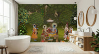 Panchavati Vihar mural design showing leafy forms and layered depth