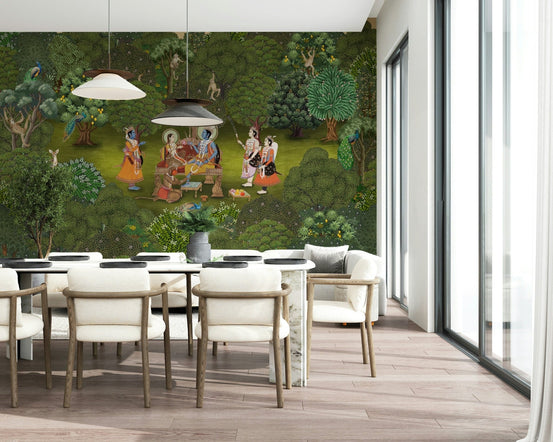 Panchavati Vihar wall mural with nature-inspired artwork and calm tones