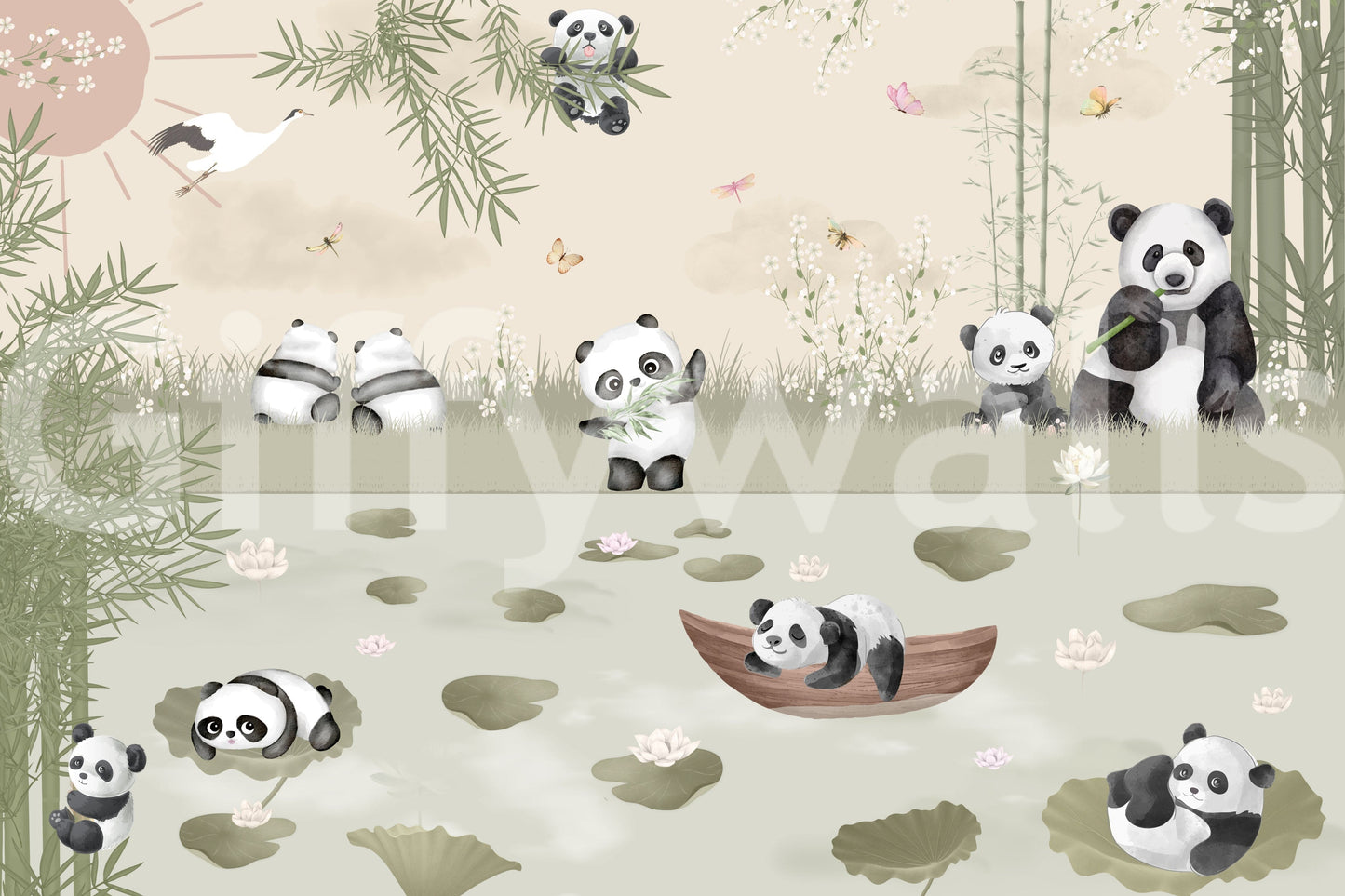 The style is a soft-focus illustration or a painterly design.

