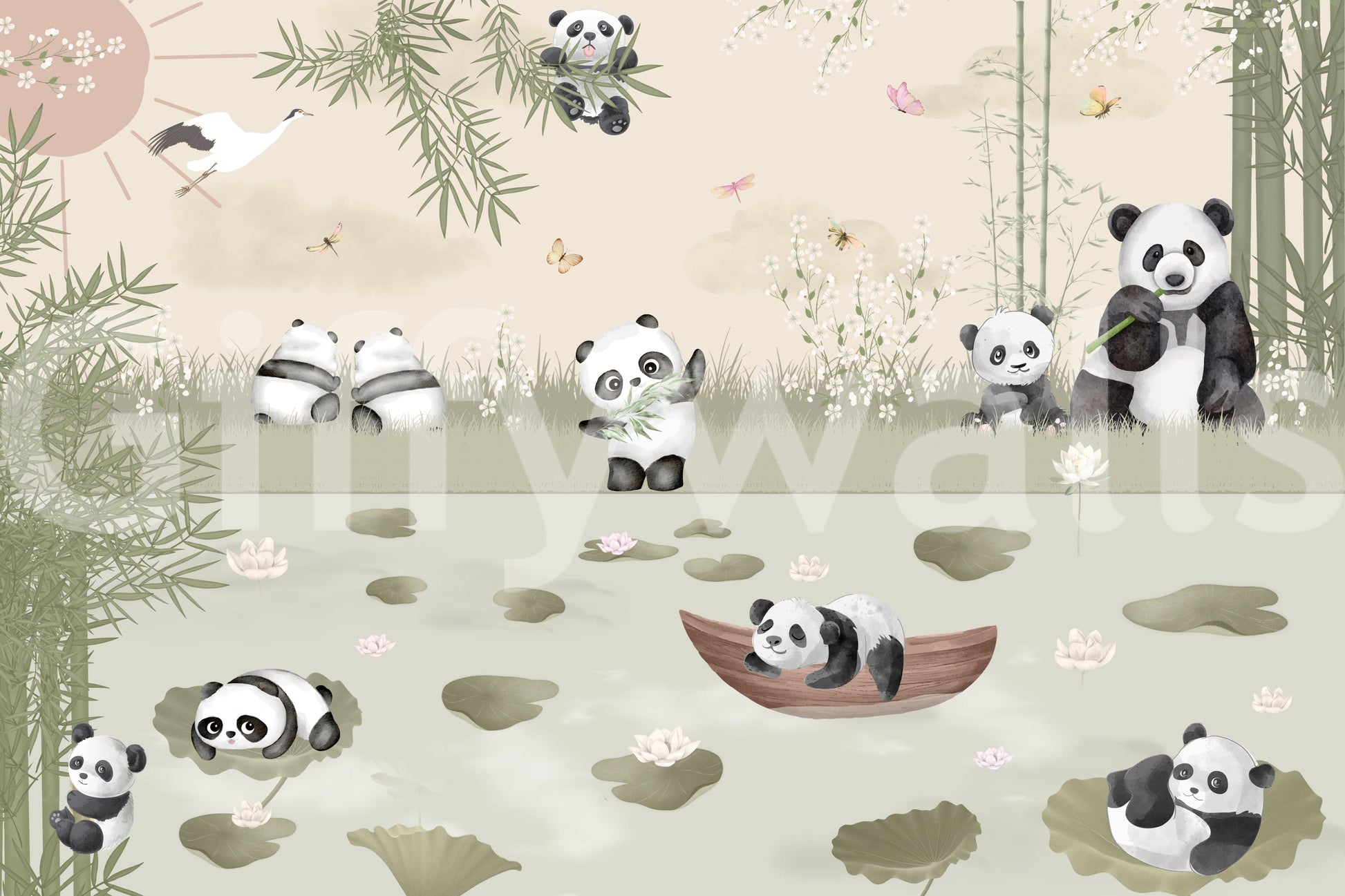 The style is a soft-focus illustration or a painterly design.

