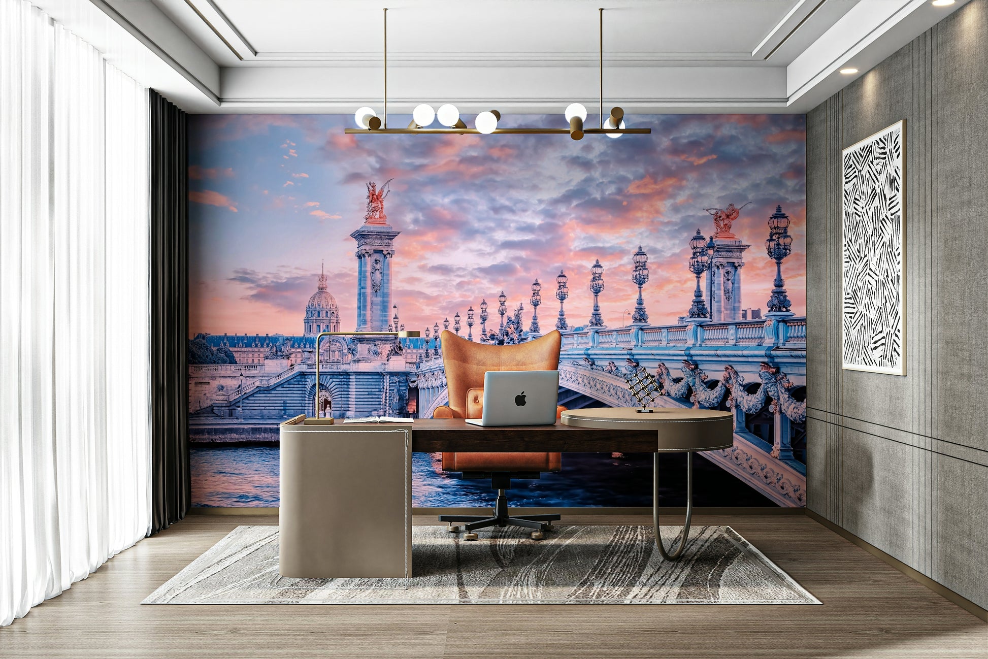 Pont Alexandre III and dome architecture

