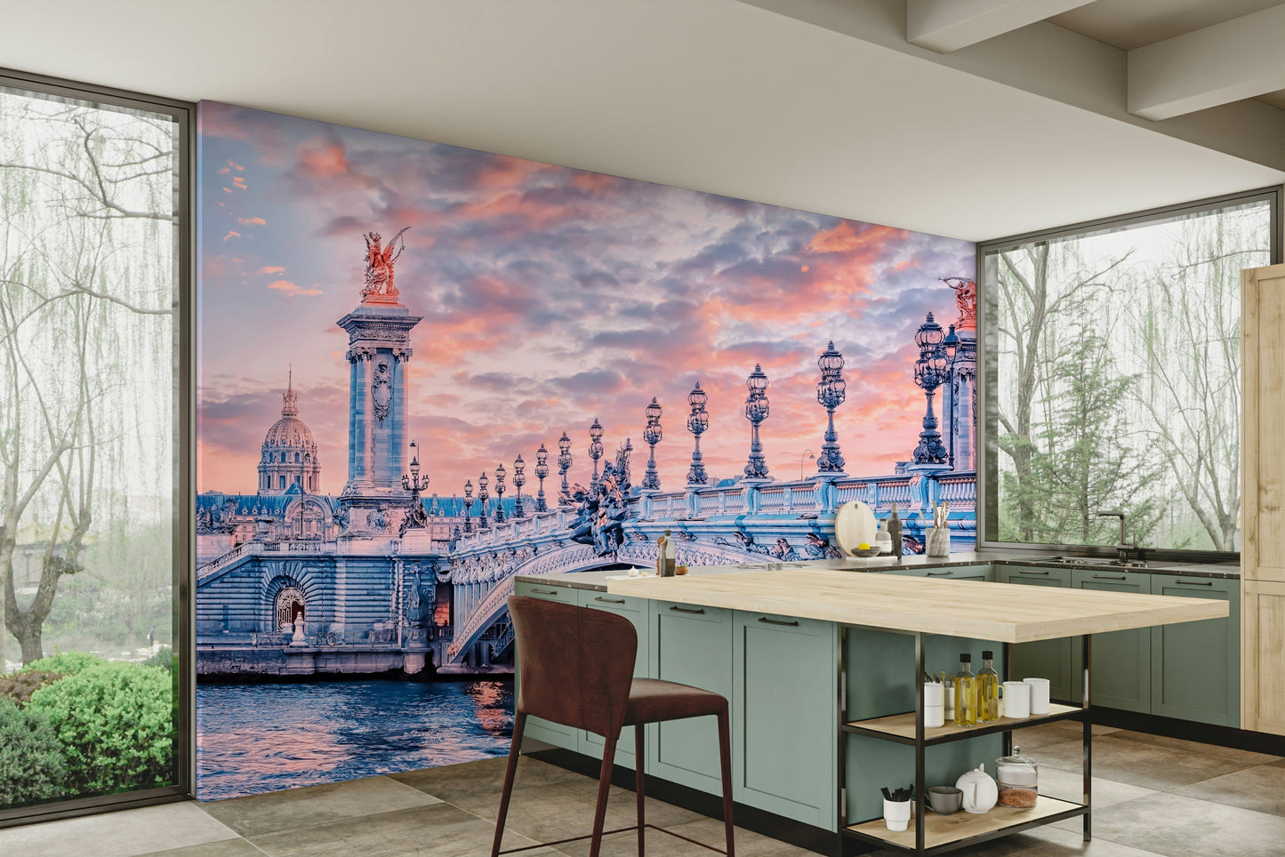 Alexandre III bridge with golden angel

