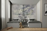 Parisian city view wall mural with collage effect

