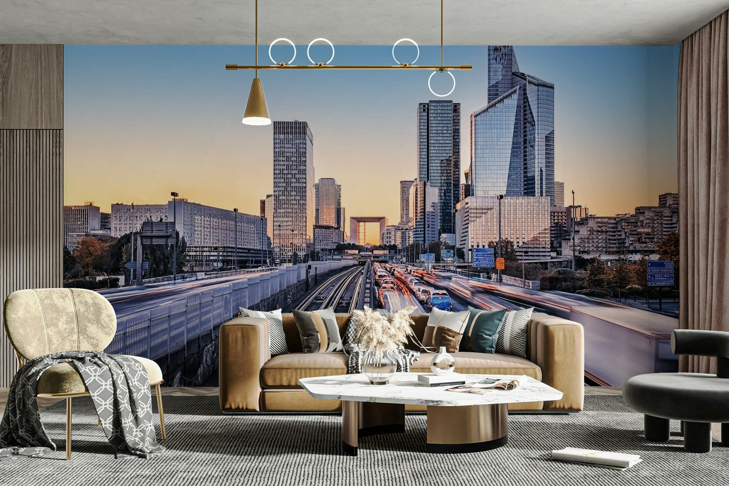 Metropolis Dawn Wall Mural