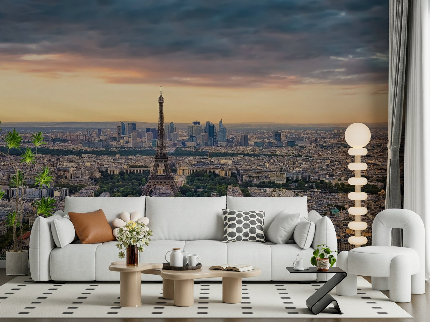 Paris Panorama Sunset image incredible French cityscape wall décor.