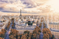 A high-quality serene city wall mural for walls.

