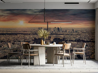 A graceful subtle pattern wall mural in soft, tranquil tones.

